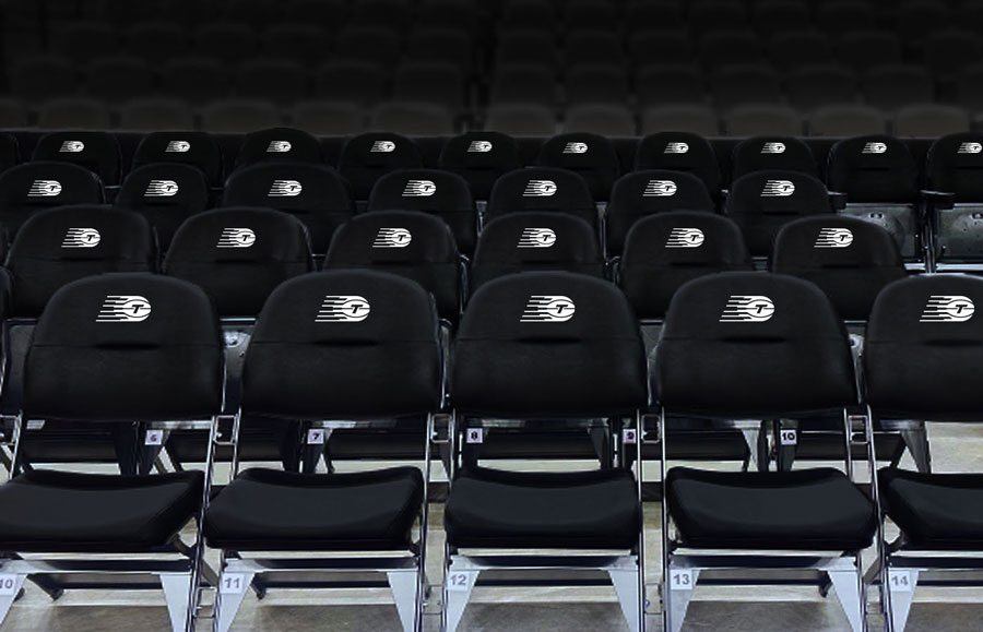 Black seats with Tempo logo